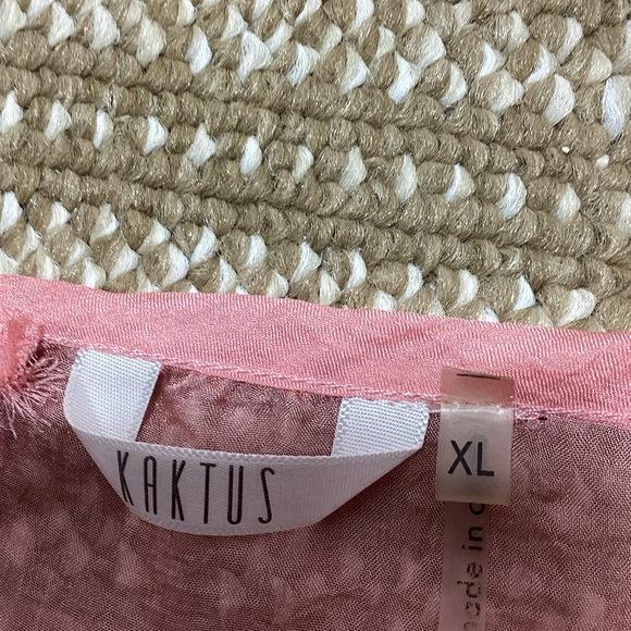 Kaktus Floral Embroidered Sheer Blouse in Pink flaw - Picture 6 of 13